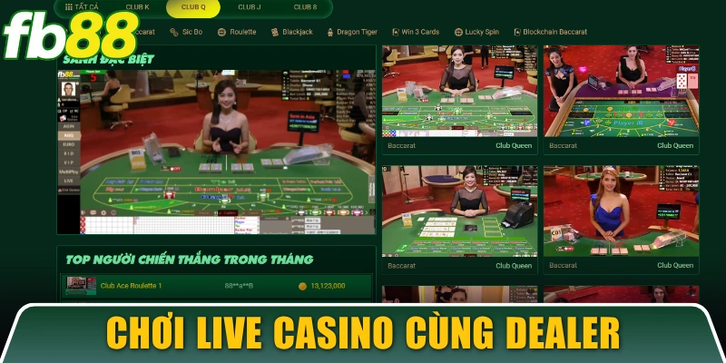 FB88 5 Chơi live casino săn thưởng lớn cùng dealer